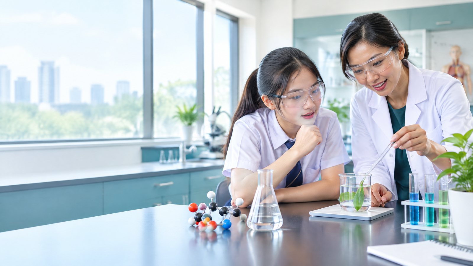 AEIS通过后新加坡中学科学课堂场景