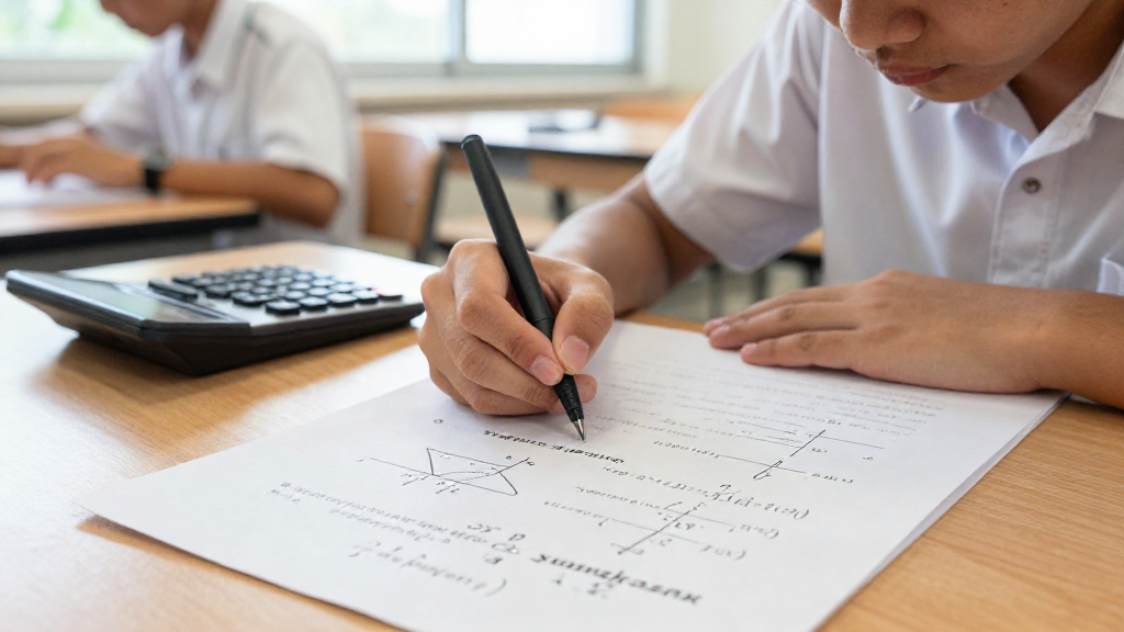 中国学生在做 Specialist Mathematics 练习题
